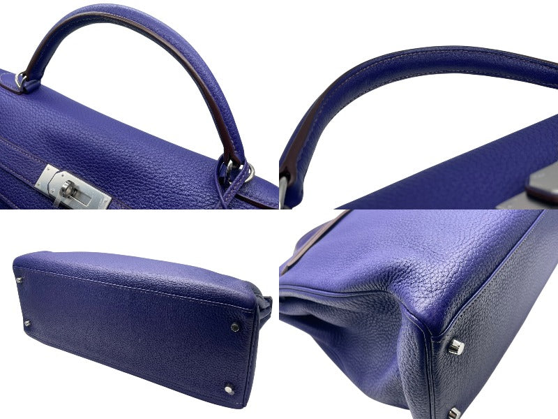 新品同様 HERMES エルメス ケリー 40 ハンドバッグ 2WAY アイリス トゴ シルバー金具 ◻︎N刻印 中古4b011574