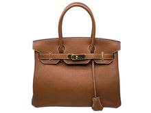Load image into Gallery viewer, 極美品 HERMES エルメス バーキン30 ハンドバッグ トゴ ゴールド ゴールド金具 D刻印 中古 4b011605