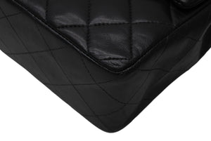 極美品 CHANEL シャネル ミニマトラッセ17 Sフラップ Sチェーンショルダーバッグ 8番台 ココマーク ラムスキン ブラック 中古 4b011617