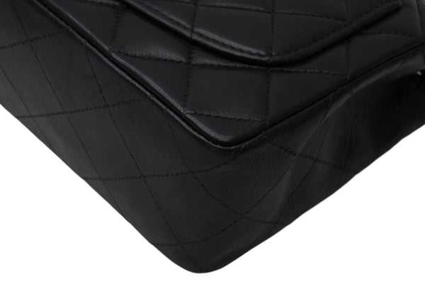極美品 CHANEL シャネル ミニマトラッセ17 Sフラップ Sチェーンショルダーバッグ 8番台 ココマーク ラムスキン ブラック 中古 4b011617