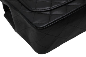 極美品 CHANEL シャネル ミニマトラッセ17 Sフラップ Sチェーンショルダーバッグ 8番台 ココマーク ラムスキン ブラック 中古 4b011617