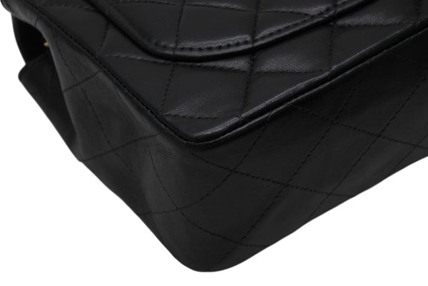 極美品 CHANEL シャネル ミニマトラッセ17 Sフラップ Sチェーンショルダーバッグ 8番台 ココマーク ラムスキン ブラック 中古 4b011617