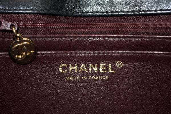 極美品 CHANEL シャネル ミニマトラッセ17 Sフラップ Sチェーンショルダーバッグ 8番台 ココマーク ラムスキン ブラック 中古 4b011617