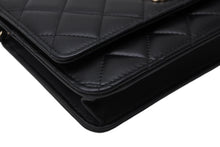 Load image into Gallery viewer, 新品同様 CHANEL シャネル チェーンショルダーウォレット 長財布 AP3807 ランダム番台 ココマーク ラムスキン ブラック 中古 4b011764