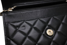 Load image into Gallery viewer, 新品同様 CHANEL シャネル チェーンショルダーウォレット 長財布 AP3807 ランダム番台 ココマーク ラムスキン ブラック 中古 4b011764