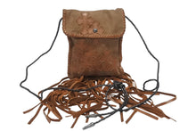 画像をギャラリービューアに読み込む, 極美品 CHROME HEARTS クロムハーツ スクエア クロスポシェット フリンジ ショルダーバッグ セメタリー クロスパッチ ブラウン 中古 4b006276