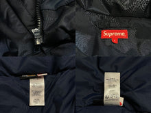 Load image into Gallery viewer, SUPREME シュプリーム Stripe puffer jacket ストライプ パファージャケット サイズL 23SS ナイロン プリマロフト 中綿 美品 中古 4c057719