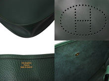 Load image into Gallery viewer, 極美品 HERMES エルメス エブリン1GM ショルダーバッグ グリーン □A刻印 トリヨンクレマンス 斜め掛け Hロゴ 中古 4c070217