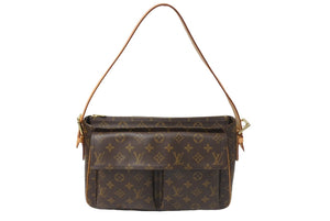 極美品 LOUISVUITTON ルイヴィトン ヴィバシテGM ワンショルダーバッグ M51163 モノグラム PVC レザー ゴールド金具 中古 4c070540