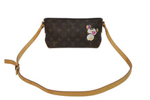 画像をギャラリービューアに読み込む, LOUIS VUITTON ルイヴィトン トロター ショルダーバッグ モノグラムパンダ 村上隆 ポシェット M51241 美品 中古 4c070570