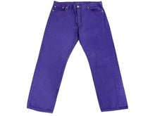 画像をギャラリービューアに読み込む, CHROME HEARTS クロムハーツ LEVI'S リーバイス デニムパンツ サイズ36 クロスボール パープル コットン シルバ−925 美品 中古 4c070831