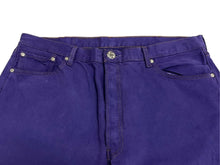画像をギャラリービューアに読み込む, CHROME HEARTS クロムハーツ LEVI'S リーバイス デニムパンツ サイズ36 クロスボール パープル コットン シルバ−925 美品 中古 4c070831