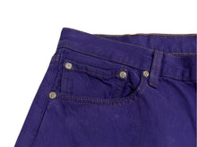 画像をギャラリービューアに読み込む, CHROME HEARTS クロムハーツ LEVI'S リーバイス デニムパンツ サイズ36 クロスボール パープル コットン シルバ−925 美品 中古 4c070831