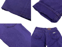 画像をギャラリービューアに読み込む, CHROME HEARTS クロムハーツ LEVI'S リーバイス デニムパンツ サイズ36 クロスボール パープル コットン シルバ−925 美品 中古 4c070831