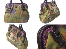 画像をギャラリービューアに読み込む, 極美品 CHANEL シャネル エンブロイダリー ハンドバッグ A92791 21番台 ココマーク グラフィティ がま口 カーキ 中古 4c071184