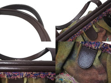 画像をギャラリービューアに読み込む, 極美品 CHANEL シャネル エンブロイダリー ハンドバッグ A92791 21番台 ココマーク グラフィティ がま口 カーキ 中古 4c071184