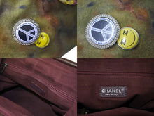 画像をギャラリービューアに読み込む, 極美品 CHANEL シャネル エンブロイダリー ハンドバッグ A92791 21番台 ココマーク グラフィティ がま口 カーキ 中古 4c071184
