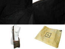 画像をギャラリービューアに読み込む, FENDI フェンディ サコッシュ ショルダーバッグ 7VA186 キャンバス レザー ブラウン ブラック ゴールド金具 美品 中古 4C071265