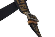 画像をギャラリービューアに読み込む, FENDI フェンディ サコッシュ ショルダーバッグ 7VA186 キャンバス レザー ブラウン ブラック ゴールド金具 美品 中古 4C071265