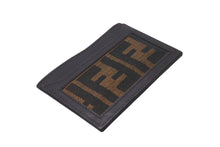 画像をギャラリービューアに読み込む, FENDI フェンディ カードケース ズッカ柄 FFロゴ AL61480 イタリア製 レザー キャンバス ブラウン ベージュ 美品 中古 4C071269