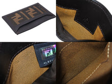 Load image into Gallery viewer, FENDI フェンディ カードケース ズッカ柄 FFロゴ AL61480 イタリア製 レザー キャンバス ブラウン ベージュ 美品 中古 4C071269