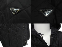 画像をギャラリービューアに読み込む, 極美品 PRADA プラダ キルティングジャケット SGH053 サイズ54 トライアングルロゴ 三角ロゴプレート ナイロン 中古 4c071525