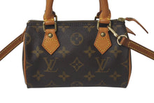 Load image into Gallery viewer, LOUIS VUITTON ルイヴィトン ミニスピーディ ハンドバッグ モノグラム M41534 スト付き PVC ブラウン ゴールド金具 美品 中古 4c074363