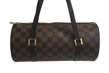 Load image into Gallery viewer, LOUIS VUITTON ルイヴィトン パピヨンPM 26 ハンドバック ダミエ N51304 筒型 ドラム型 エベヌ ブラウン 美品 中古 4c075697