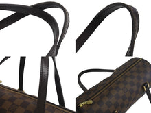 Load image into Gallery viewer, LOUIS VUITTON ルイヴィトン パピヨンPM 26 ハンドバック ダミエ N51304 筒型 ドラム型 エベヌ ブラウン 美品 中古 4c075697