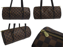 Load image into Gallery viewer, LOUIS VUITTON ルイヴィトン ハンドバッグ パピヨン30 ダミエキャンバス N51303 ブラウン ゴールド金具 美品 中古 4c075705