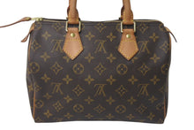 Load image into Gallery viewer, LOUIS VUITTON ルイヴィトン スピーディ25 ハンドバッグ M41528 モノグラム PVC レザー ゴールド金具 ブラウン 美品 中古 4c076290
