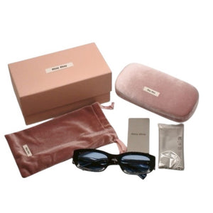 Very good condition MIUMIU Sunglasses Eyewear SMUB04 16K-30U Size 53□22 135 Black Blue Used 4a000013