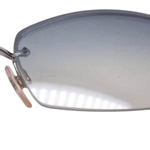 CHANEL Half Rim Sunglasses Eyewear 4093-B c.124/7B Size 56□16 130 Coco Mark Rhinestone Good Condition Used 4a000123
