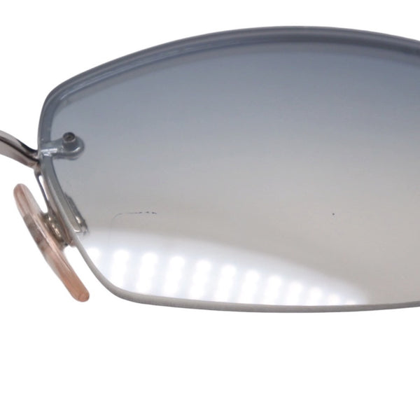 CHANEL Half Rim Sunglasses Eyewear 4093-B c.124/7B Size 56□16 130 Coco Mark Rhinestone Good Condition Used 4a000123