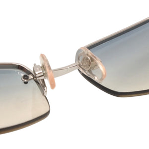 CHANEL Half Rim Sunglasses Eyewear 4093-B c.124/7B Size 56□16 130 Coco Mark Rhinestone Good Condition Used 4a000123