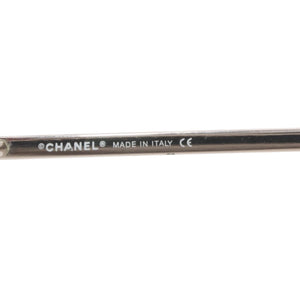 CHANEL Half Rim Sunglasses Eyewear 4093-B c.124/7B Size 56□16 130 Coco Mark Rhinestone Good Condition Used 4a000123