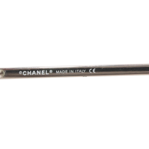 CHANEL Half Rim Sunglasses Eyewear 4093-B c.124/7B Size 56□16 130 Coco Mark Rhinestone Good Condition Used 4a000123