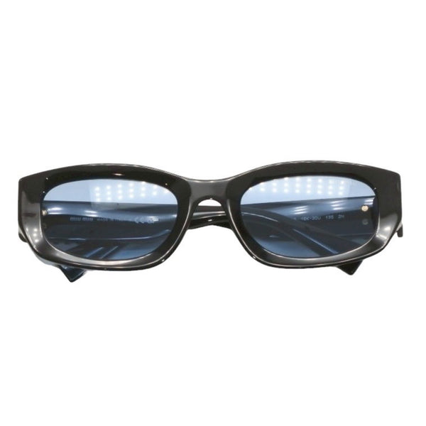 Very good condition MIUMIU Sunglasses Eyewear SMUB04 16K-30U Size 53□22 135 Black Blue Used 4a000013