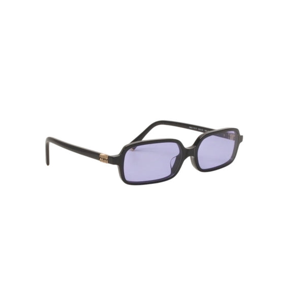 新品未使用品 Miu Miu ミュウミュウ Eyewear サングラス ブラック パープルティントレンズ 16K010 中古 4a000009