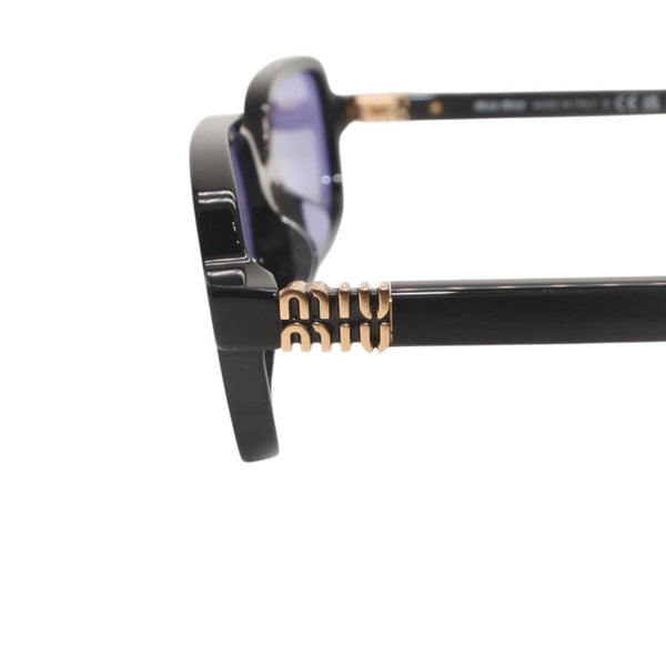 新品未使用品 Miu Miu ミュウミュウ Eyewear サングラス ブラック パープルティントレンズ 16K010 中古 4a000009