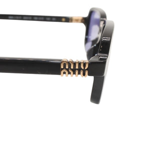 新品未使用品 Miu Miu ミュウミュウ Eyewear サングラス ブラック パープルティントレンズ 16K010 中古 4a000009
