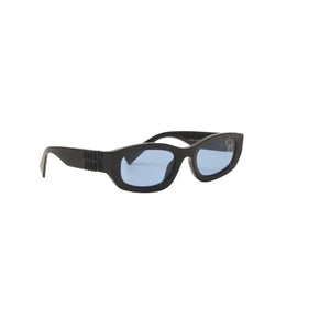 Very good condition MIUMIU Sunglasses Eyewear SMUB04 16K-30U Size 53□22 135 Black Blue Used 4a000013