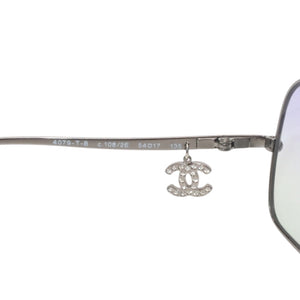 CHANEL Sunglasses Eyewear 4079-T-B c.108/2E Size 54□17 135 Coco Mark Rhinestone Gradation Good Condition Used 4a000019
