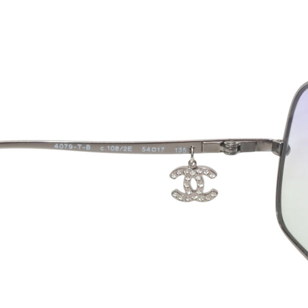CHANEL Sunglasses Eyewear 4079-T-B c.108/2E Size 54□17 135 Coco Mark Rhinestone Gradation Good Condition Used 4a000019