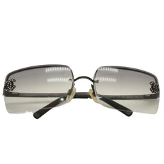 CHANEL Rimless Sunglasses Eyewear 4104 c.101/8G Coco Mark Black Good Condition Used 4a000015