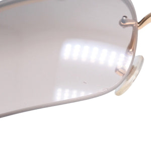 CHANEL Half Rim Sunglasses Eyewear 4104-B c.125/8Z Size 62□15 120 Coco Mark Rhinestone Good Condition Used 4a000005