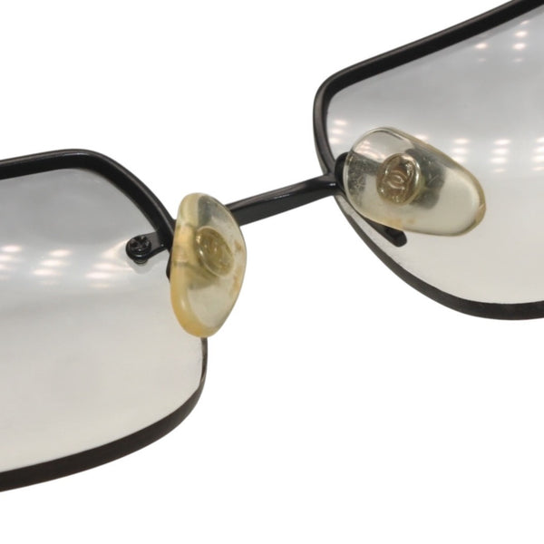 CHANEL Rimless Sunglasses Eyewear 4104 c.101/8G Coco Mark Black Good Condition Used 4a000015