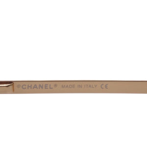 CHANEL Half Rim Sunglasses Eyewear 4104-B c.125/8Z Size 62□15 120 Coco Mark Rhinestone Good Condition Used 4a000005