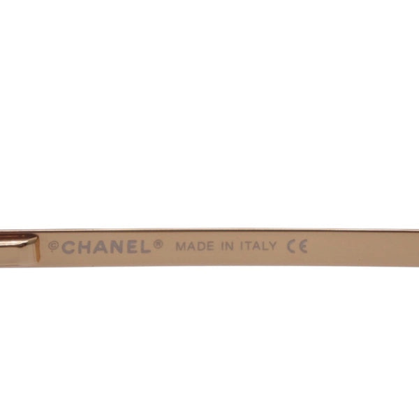 CHANEL Half Rim Sunglasses Eyewear 4104-B c.125/8Z Size 62□15 120 Coco Mark Rhinestone Good Condition Used 4a000005