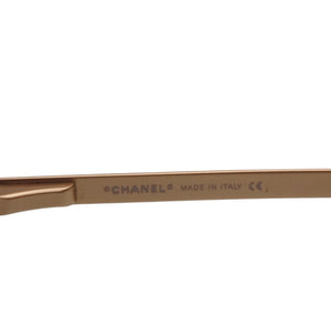 Very good condition CHANEL half rim sunglasses eyewear 4092-B c.102/8Z size 62□15 120 here mark rhinestone used 4a000016